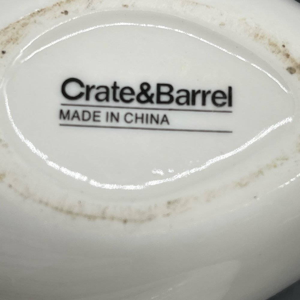 Crate & Barrel White Tear Drop Bean Bud Vase Set of 2 - Picture 8 of 8